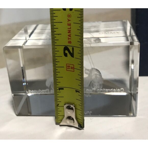 Yamaha Paperweight Golf Cart Commemorative Crystal Block 3D Laser Orig Box - Picture 5 of 10